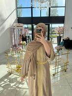 Prachtige Marokkaanse Kaftan Galajurk, Maat 38/40 (M), Galajurk, Beige, Ophalen of Verzenden