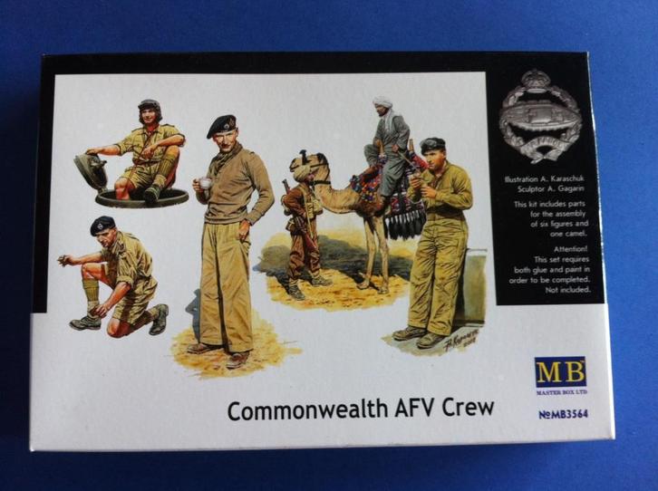 Masterbox	3564	Commonwealth AFV Crew	1/35, Hobby en Vrije tijd, Modelbouw | Figuren en Diorama's, Nieuw, 1:35 tot 1:50, Ophalen of Verzenden
