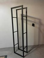 Brandhout rek houtopslag 40x25x150 cm zwart, Minder dan 3 m³, Ophalen