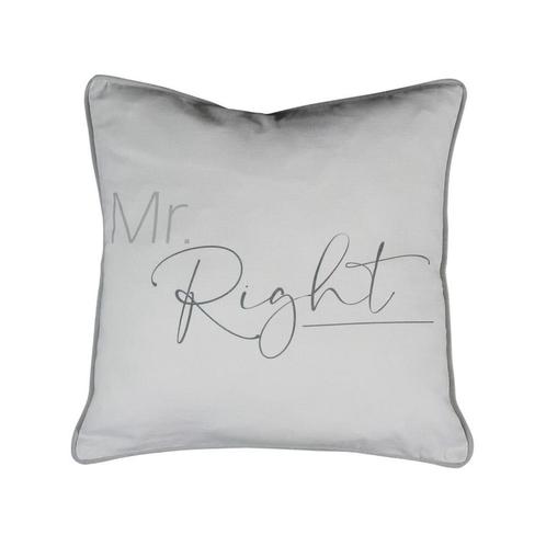 Kussen uitverkoop: SIERKUSSEN VAN MARS & MORE, MR RIGHT, Huis en Inrichting, Woonaccessoires | Kussens, Nieuw, Wit, Vierkant, Ophalen of Verzenden