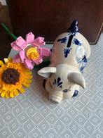 Delfts Blauw Spaarvarken - Liggend, Antiek en Kunst, Ophalen of Verzenden