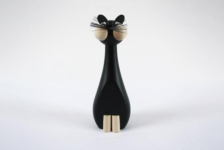 Houten kat Gunnar Flørning 15,7cm Deens design, Antiek en Kunst, Kunst | Designobjecten, Verzenden