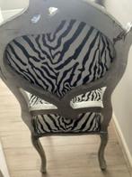 Oude sierstoel met zebraprint, Ophalen, Gebruikt, Overige kleuren, Eén