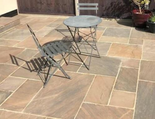 prachtige natuursteen tuintegels Nostalgic Brown wildverband, Tuin en Terras, Tegels en Klinkers, Nieuw, Terrastegels, Natuursteen