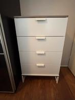 IKEA TRYSIL ladekast wit (met hout en staal details), Ophalen, Kunststof, 50 tot 100 cm, Zo goed als nieuw