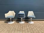 3 originele vintage Knoll Tulip chairs by Eero Saarinen, Huis en Inrichting, Stoelen, Ophalen of Verzenden, Kunststof, Vitra togo ligne roset mah jong artifort b&b italia cassina sede
