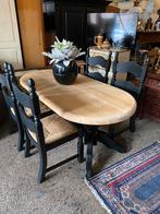 Prachtige industrie styke ovale tafel met masdief blad v, Nieuw, 150 tot 200 cm, Ovaal, 50 tot 100 cm