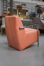 Hippe fauteuil Callas Jess design neonkleur stof vintage, Huis en Inrichting, Fauteuils, Ophalen, Zo goed als nieuw, Metaal, 50 tot 75 cm