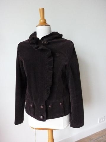 PL Land: Nieuw, donkerbruin ribfluwelen jasje. Maat 38 beschikbaar voor biedingen