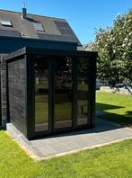 Thermowood Panorama buitensauna black edition. Buiten sauna, Ophalen of Verzenden, Nieuw, Fins of Traditioneel, Complete sauna