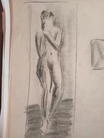 Krijt tekening naakt erotiek jaren 90, Verzenden