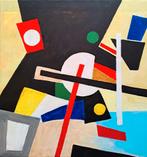 Abstract Schilderij in Mondriaan Stijl, Ophalen of Verzenden