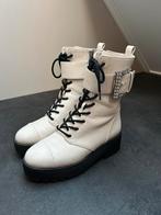 Michael Kors - Bryce combat boot/enkellaarsjes - crème/zwart, Michael Kors, Beige, Ophalen of Verzenden, Zo goed als nieuw