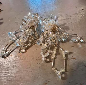 Vintage kristallen aurora borealis oorbellen oorhangers boho beschikbaar voor biedingen