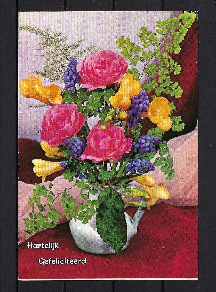 696 Hartelijk Gefeliciteerd, Ophalen of Verzenden, 1980 tot heden, Gelopen, Feest(dag)