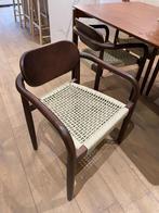 Set of 4 garden chairs with wooden armrests, Ophalen, Bruin, Naele Vintage, Hout
