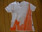 DKNY t- shirt wit met oranje maat 152, Meisje, Ophalen of Verzenden, Zo goed als nieuw, Shirt of Longsleeve