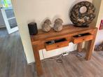 Side table met 2 laden, Ophalen, Gebruikt, 100 tot 150 cm, Modern