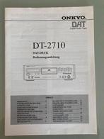 Onkyo DT-2710 DAT recorder gebruiksaanwijzing user manual, Audio, Tv en Foto, Cassettedecks, Overige merken, Ophalen of Verzenden