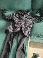 Nette set zwarte broek met camouflage blousejas, Kleding | Dames, Ophalen of Verzenden, Zo goed als nieuw, Maat 36 (S)