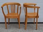 6 x Captain chair hout cafestoelen bentwood cafe stoelen, Bruin, Ophalen of Verzenden, Zo goed als nieuw, Vijf, Zes of meer stoelen