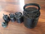 5 gewichten, 10 kg. 2 kg. 2x 1 kg. en 500 gram, Antiek en Kunst, Antiek | Gereedschap en Instrumenten, Ophalen