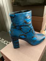 Saint Laurent laarsjes slangenprint maat 38, Blauw, Lage of Enkellaarzen, Ophalen of Verzenden, Saint laurent