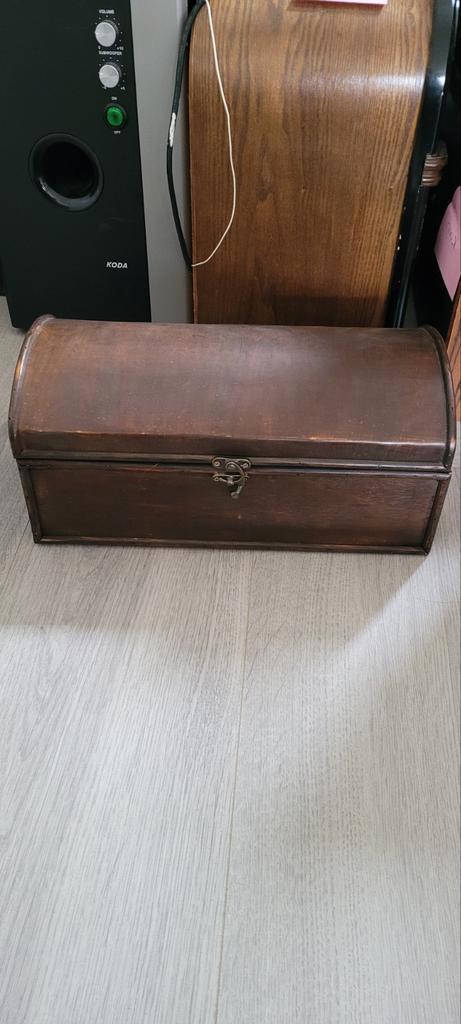 Vintage Houten Kist / Opbergkist, Huis en Inrichting, Woonaccessoires | Kisten, Gebruikt, Minder dan 50 cm, Minder dan 50 cm, Minder dan 50 cm