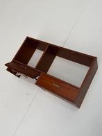 Jaren 60 vintage teak wandburo module+verlichting Nurigarage, Ophalen