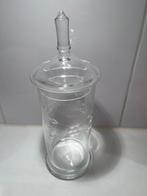 Mooie kristallen voorraadpot/stolp met deksel, geslepen glas, Ophalen of Verzenden