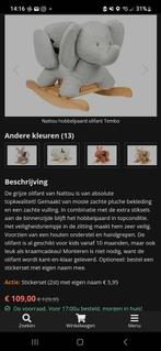 Nattou hobbelpaard olifant Tembo. Nog steeds te koop, Ophalen of Verzenden, Zo goed als nieuw, Overige merken