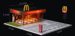 Black Box Diorama 1:64 Diorama Mcdonalds parking lot met led, Black Box Diorama, -, Nieuw, Ophalen of Verzenden