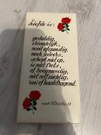 wandbordje liefde is, Huis en Inrichting, Ophalen of Verzenden, Zo goed als nieuw