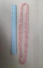 Prachtig zeer groot snoer ketting rozenkwarts handgeknoopt, Sieraden, Tassen en Uiterlijk, Ophalen of Verzenden, Zo goed als nieuw