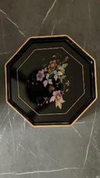 Japans dienblad - zwart glanzend gedecoreerd met bloemen, Antiek en Kunst, Verzenden