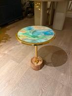 Stijlvolle Bijzettafel, Huis en Inrichting, Tafels | Bijzettafels, Minder dan 55 cm, Metaal of Aluminium, Rond, Zo goed als nieuw