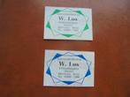 2 oude luciferetiketten Autobedr. Mercedes W. LOS Purmerend, Ophalen of Verzenden, Zo goed als nieuw, Sigarenbandjes