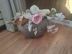 Landelijk bloempot met bloemstuk, Ophalen, Zo goed als nieuw