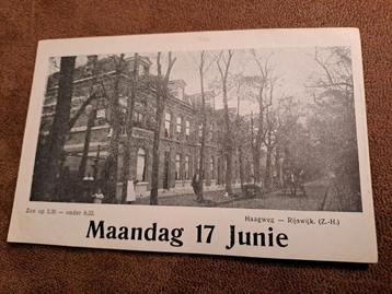 Haagweg Rijswijk kalenderkaartje uit 1912 beschikbaar voor biedingen