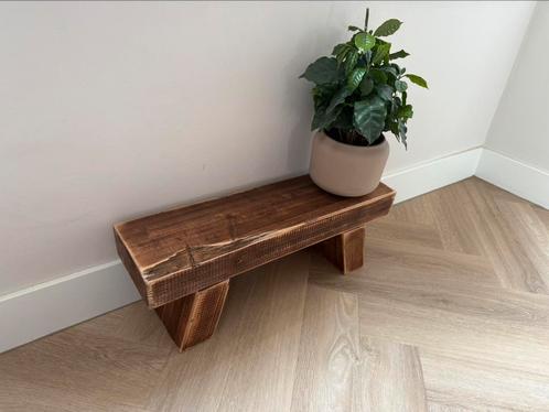 Nieuw houten vensterbank bankje van gerecycled hout 60x21x17, Huis en Inrichting, Woonaccessoires | Overige, Nieuw, Ophalen of Verzenden