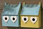 Leuk en origineel Vogelhuisje met hartjes, blauw, groen, Ophalen of Verzenden, Nieuw