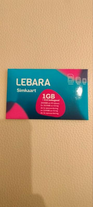 LEBARA PREPAID SIMKAART 