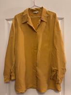 Bijenkorf Zijden Blouse Mosterdgeel - Maat 40, Ophalen of Verzenden, Zo goed als nieuw, Maat 38/40 (M), Geel