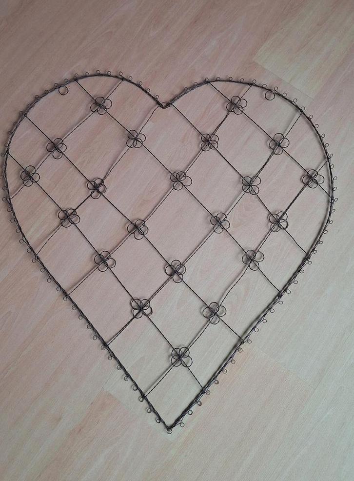 Decoratief metalen hart, Huis en Inrichting, Woonaccessoires | Memoborden, Gebruikt, Overige typen, Ophalen