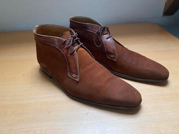 Magnanni halfhoge enkel boots cognac suede 43 42,5 beschikbaar voor biedingen