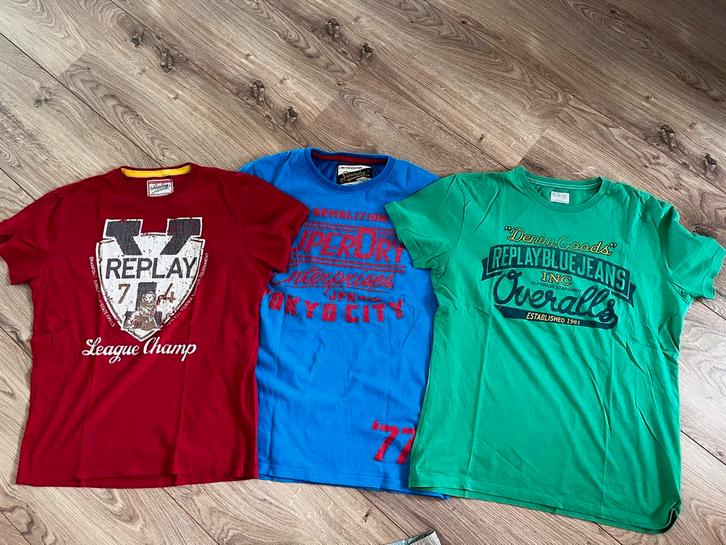 Merkkleding Set: Replay, Superdry, O'Neill, Kleding | Heren, T-shirts, Zo goed als nieuw, Maat 48/50 (M), Overige kleuren, Ophalen of Verzenden