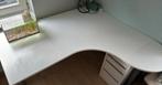 Hoekbureau Ikea wit !!moet weg!!, Huis en Inrichting, Bureaus, Ophalen of Verzenden, In hoogte verstelbaar, Gebruikt