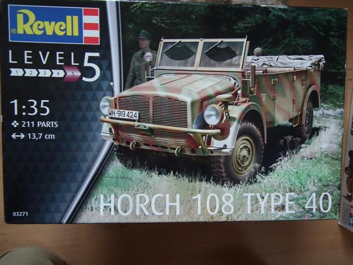 Revell 03271, Horch 108 type 40,  1/35, Hobby en Vrije tijd, Modelbouw | Auto's en Voertuigen, Nieuw, Auto, 1:32 tot 1:50, Revell