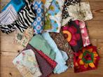 Vintage lappen stoffen lappen 50s 60s 70s bloemen, stippen, Gebruikt, Overige kleuren, 120 cm of meer, Ophalen of Verzenden