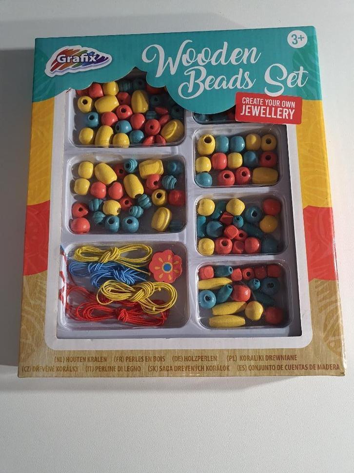 Houten kralen set *10*, Hobby en Vrije tijd, Kralen en Sieraden maken, Nieuw, Kraal, Ophalen of Verzenden